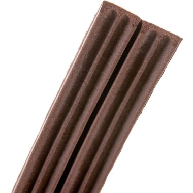 Уплотнитель самокл на резин осн профиль E 9*7,5мм  коричневый 6м(30) — Городок мастеров