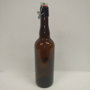 Бутылка стеклянная 0,5 л темная с бугельной пробкой — Городок мастеров