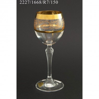 Набор бокалов для белого вина 150 мл Rona &quot;Люция&quot; панто золото+втертое золото 6 шт — Городок мастеров