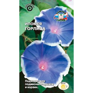 Семена цв Ипомея Горлица (вид нил, голубая с белой каймой) — Городок мастеров