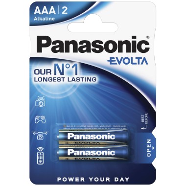 Батарейка LR03ААА Panasonic Evolta BL-2 1,5V щелочная 2шт — Городок мастеров