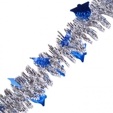 Мишура новогодняя Морозко &quot;Колокольчики-2&quot; d=4 см, цвет синий/серебро длина 2,7 м — Городок мастеров