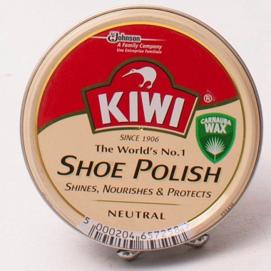 Крем для обуви бесцветный Kiwi &quot;Shoe Polish&quot; для гладкой кожи 50 мл в банке — Городок мастеров