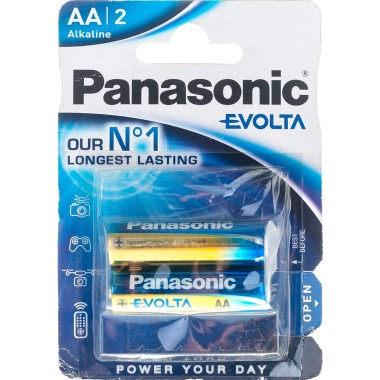 Батарейка LR6АА Panasonic Evolta BL-2 1.5V щелочная 2шт — Городок мастеров