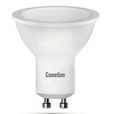Лампа светодиодная GU10 5Вт 3000K Camelion теплый свет 10956 — Городок мастеров