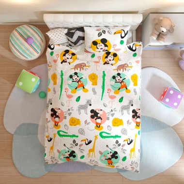 Комплект постельного белья 1,5-спальный Disney &quot;Funny Mickey&quot; 50х70 8568/1+8419/3 01 1551 — Городок мастеров