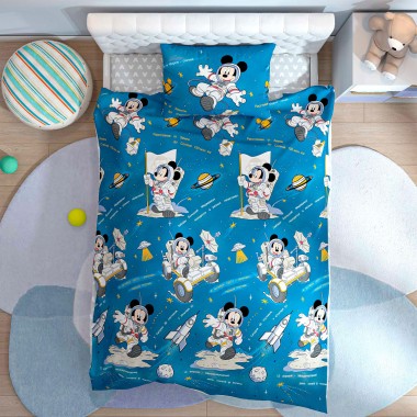 Комплект постельного белья 1,5-спальный Disney 50х70 Mickey cosmo 8606/1+8419/3 01 1551 — Городок мастеров
