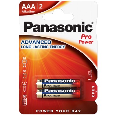Батарейка LR03ААА Panasonic Pro Power Xtreme BL-2 1.5V щелочная 2шт — Городок мастеров