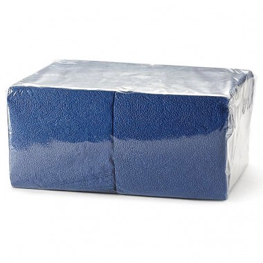 Салфетки бумажные БигПак 24х24 см 400 шт однослойные синий — Городок мастеров