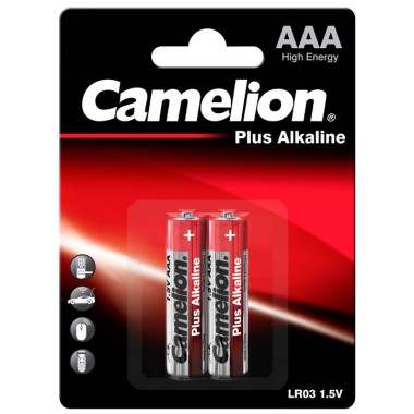 Батарейка LR03ААА Camelion Plus Alkaline BL-2 1.5V 2шт — Городок мастеров