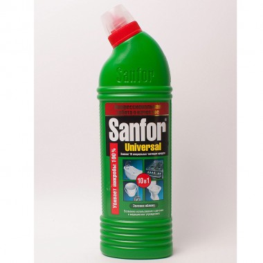 Чистящее средство Санфор 750 мл Универсал жид для чистки и дезинф Зеленое Яблоко — Городок мастеров