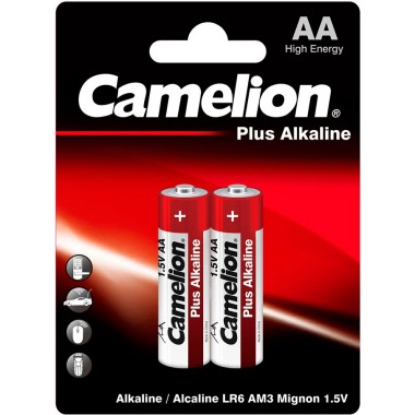 Батарейка LR6АА Camelion Plus Alkaline BL-2 1.5V 2шт — Городок мастеров