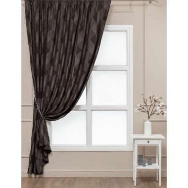 Штора готовая 200х270 1 шт Amore Mio RR Zeli62-02-2463H 2.0*2.7*1 коричневый — Городок мастеров