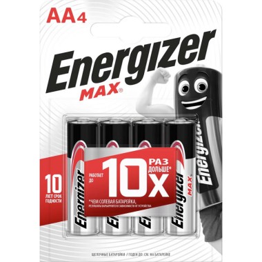 Батарейка LR6АА Energizer Max BL-4 4шт — Городок мастеров