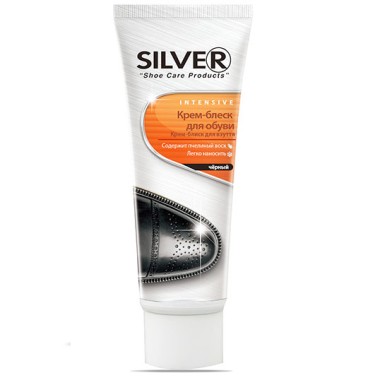 Крем-блеск для обуви черный Silver для гладкой кожи 50 мл — Городок мастеров