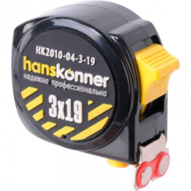 Рулетка Hanskonner 3 мх19 мм магнитный зацеп — Городок мастеров