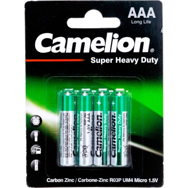 Батарейка R3ААА Camelion BL-4 1.5V 4шт — Городок мастеров