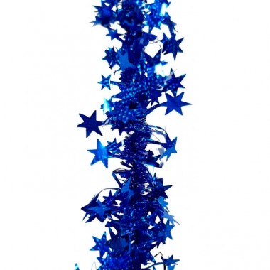 Мишура новогодняя Морозко &quot;Звезды&quot; d=9 см голографическая, цвет синий длина 2 м — Городок мастеров