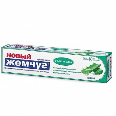 Зубная паста Новый жемчуг &quot;Алоэ&quot; 100 мл — Городок мастеров