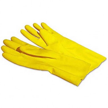 Перчатки хозяйственные резиновые York размер М желтые — Городок мастеров