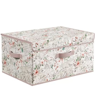 Кофр-короб 50*35*25см Jardin стеллажный 2-х секционный с крышкой — Городок мастеров