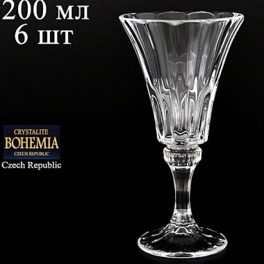Набор бокалов для белого вина 200 мл Crystalite Bohemia &quot;Wellington&quot; 6 шт — Городок мастеров