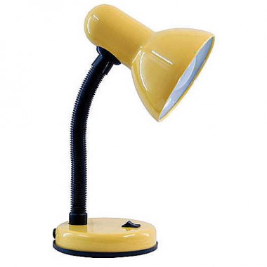 Настольная лампа с гибкой стойкой E27 1х60W НТ/MT2077А Ультра Лайт 53042 цвет желтый — Городок мастеров