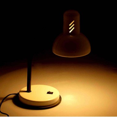 Настольная лампа с гибкой стойкой E27 1х60W НТ/MT2077А Ультра Лайт 53042 цвет белый — Городок мастеров