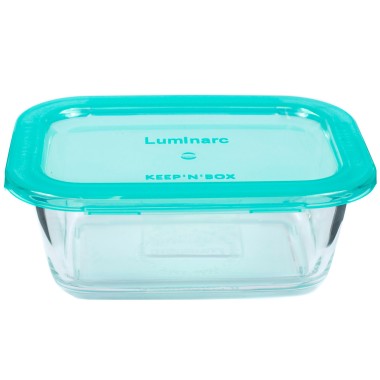 Контейнер стеклянный 1, 22 л Luminarc &quot;Keep n Box&quot; квадрат, цвет бирюзовый P5520 — Городок мастеров