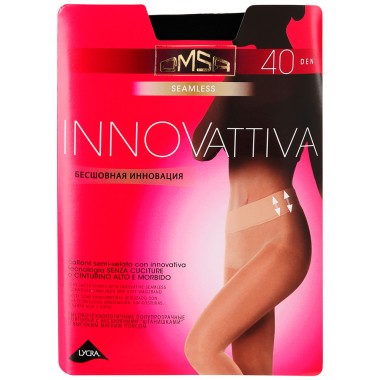 Колготки Omsa Innovattiva 40 ден, размер 5XL, цвет черный Nero с бесшовными шортиками — Городок мастеров