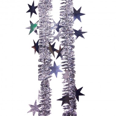 Мишура новогодняя Морозко &quot;Млечный путь&quot; d=7,5 см, длина 2,7 м цвет серебро — Городок мастеров