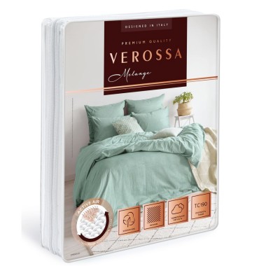 Комплект постельного белья 2-спальный, Verossa &quot;Melange emerald&quot; наволочки 70х70 см, меланж 23 2027 — Городок мастеров