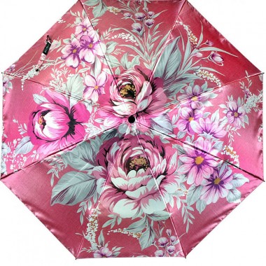 Зонт женский d=116 см суперавтомат Flioraj &quot;Цветы&quot; розовый — Городок мастеров
