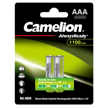 Батарейка AAA-1100mAh аккум Camelion Ah Ni-Mh BL-2 1.2V 2шт (12) — Городок мастеров