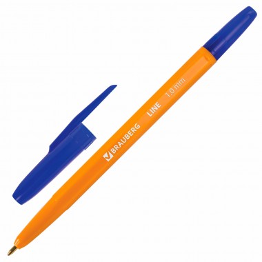 Ручка шариковая Brauberg &quot;Orange Line&quot; синяя 1 шт — Городок мастеров
