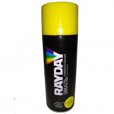 Эмаль акриловая аэрозольная универсальная 520 мл PU-0120 Rayday глянцевая солнечно-желтая — Городок мастеров