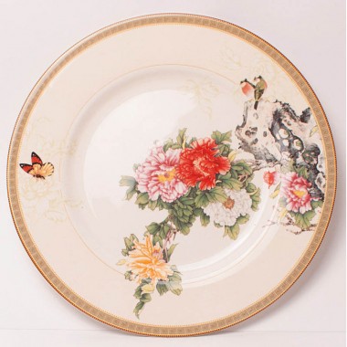 Тарелка обеденная керамическая 23 см &quot;Японский сад&quot; Imari — Городок мастеров