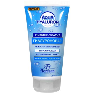Скраб для лица пилинг-скатка Флоресан &quot;Aqua Hyaluron&quot; 150 мл — Городок мастеров