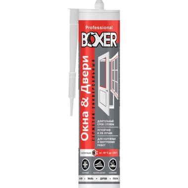 Герметик Boxer силиконовый универсальный белый 260мл(24) — Городок мастеров