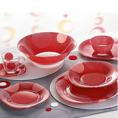Набор столовой посуды на 6 персон Luminarc &quot;Carine Const Red&quot; G8265 19 предметов — Городок мастеров