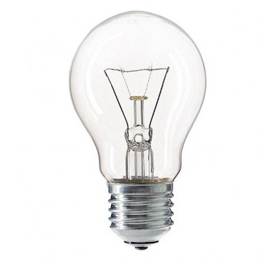 Лампа накаливания Philips A55 40W E27 CL груша прозрачная ЛОН А55 40W CL E27 — Городок мастеров