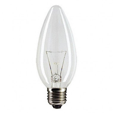 Лампа накаливания Pila B35 40W E27 CL свеча прозрачная 111252 — Городок мастеров