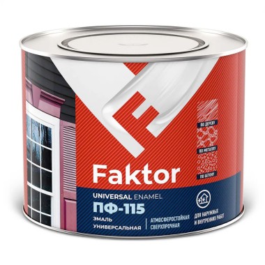 Эмаль ПФ-115 Faktor зеленая 1.9 кг — Городок мастеров
