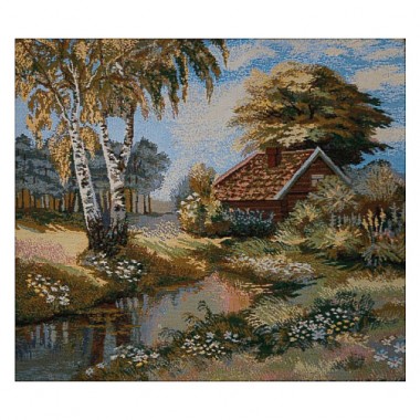 Картина гобелен 52х44 Береза у ручья — Городок мастеров