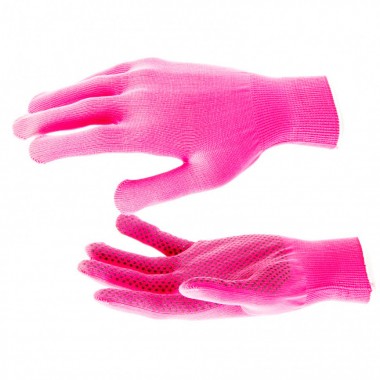 Перчатки нейлоновые ПВХ-покрытие &quot;Точка&quot; 13 класс, размер L, цвет розовая фуксия — Городок мастеров