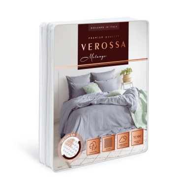 Комплект постельного белья 7 предметов/семейный, Verossa &quot;Melange indigo&quot; наволочки 50х70/70х70 см, меланж, 23 3012 — Городок мастеров