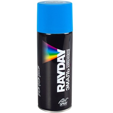 Эмаль акриловая аэрозольная универсальная 520 мл RAL5012 Rayday глянцевая голубая — Городок мастеров