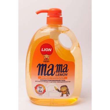 Средство для мытья посуды и детских принадлежностей Mama lemon 1000 мл концентрированный гель антибактериальный — Городок мастеров