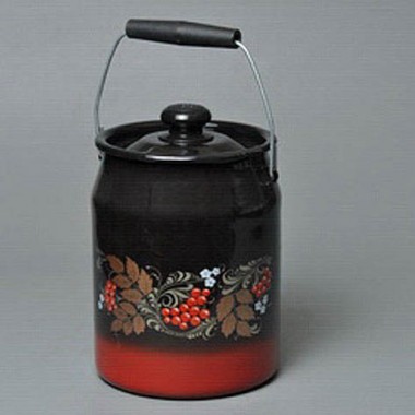 Бидон эмалированный 3 литра с рисунком Сибирские товары — Городок мастеров