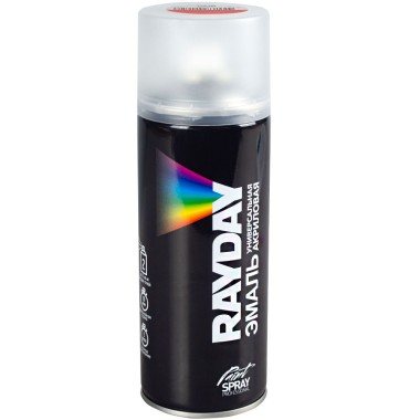 Эмаль акриловая аэрозольная универсальная 520 мл RD-080 Rayday полуматовая огненно-красная — Городок мастеров